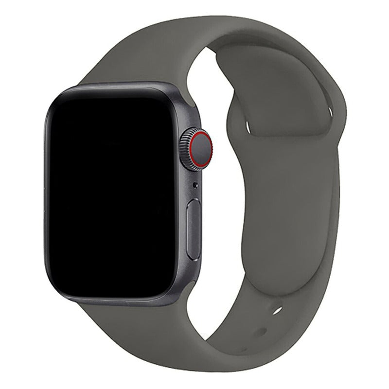 Armband für Apple Watch aus Silikon in der Farbe Anthrazit, Modell Amsterdam #farbe_Anthrazit
