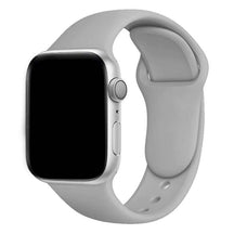 Armband für Apple Watch aus Silikon in der Farbe Lichtgrau, Modell Amsterdam #farbe_Lichtgrau
