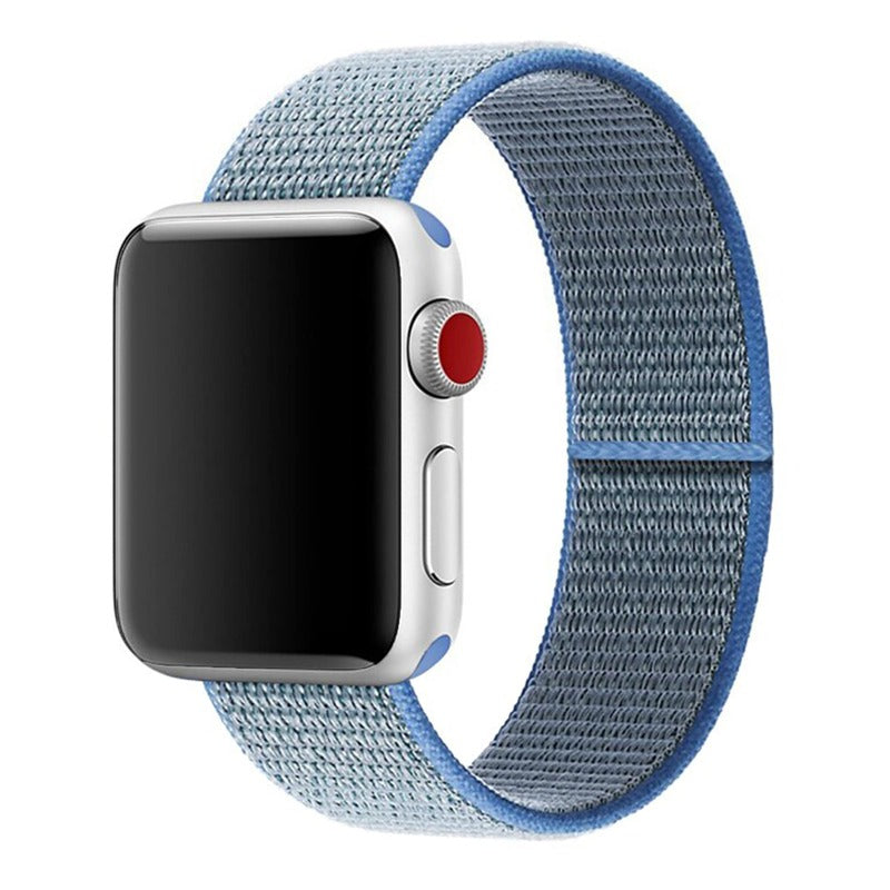 Armband für Apple Watch aus Nylon in der Farbe Tahoe Blue, Modell Barcelona #farbe_Tahoe Blue