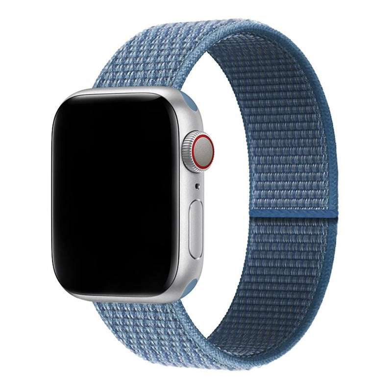 Armband für Apple Watch aus Nylon in der Farbe Cape Cod Blue, Modell Barcelona #farbe_Cape Cod Blue