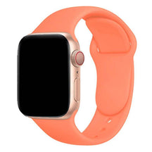 Armband für Apple Watch aus Silikon in der Farbe Hellorange, Modell Amsterdam #farbe_Hellorange