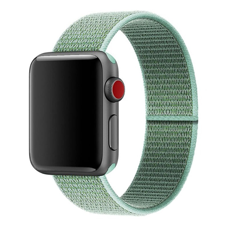 Armband für Apple Watch aus Nylon in der Farbe Marine Green, Modell Barcelona #farbe_Marine Green