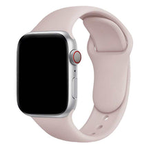 Armband für Apple Watch aus Silikon in der Farbe Creme Rosa, Modell Amsterdam #farbe_Creme Rosa