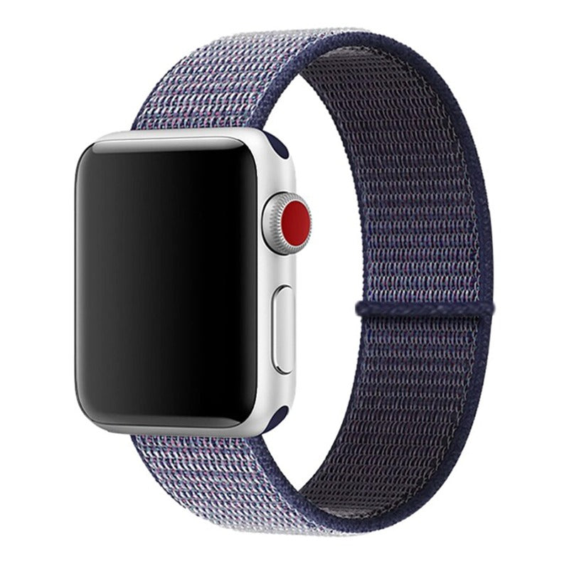 Armband für Apple Watch aus Nylon in der Farbe Midnight Blue, Modell Barcelona #farbe_Midnight Blue