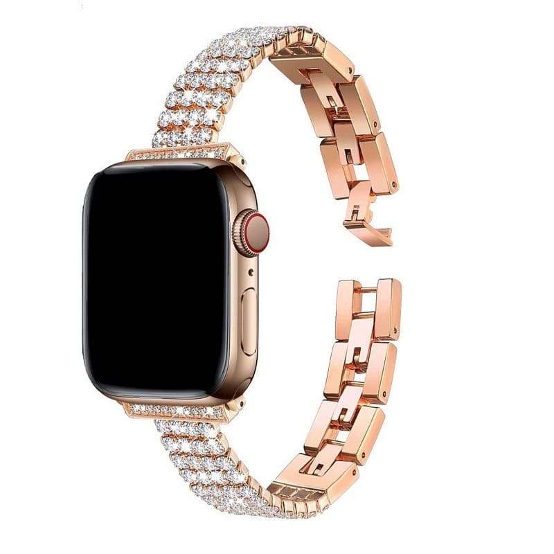 Armband für Apple Watch aus Edelstahl in der Farbe Rotgold, Modell Palma #farbe_Rotgold