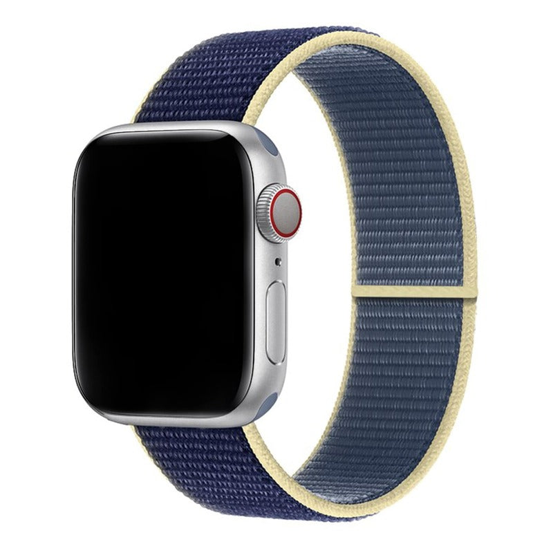 Armband für Apple Watch aus Nylon in der Farbe Alaskan Blue, Modell Barcelona #farbe_Alaskan Blue