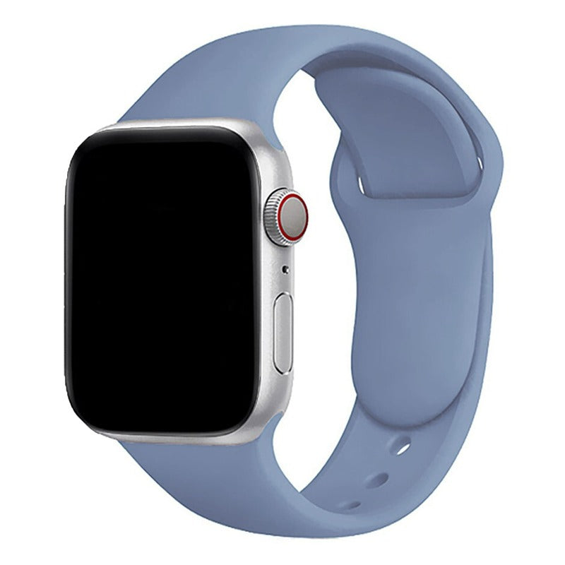 Armband für Apple Watch aus Silikon in der Farbe Blaugrau, Modell Amsterdam #farbe_Blaugrau