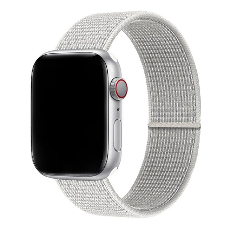 Armband für Apple Watch aus Nylon in der Farbe Summit White, Modell Barcelona #farbe_Summit White