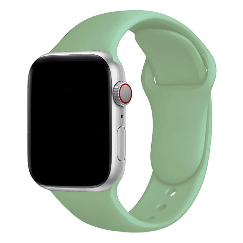 Armband für Apple Watch aus Silikon in der Farbe Hellgrün, Modell Amsterdam #farbe_Hellgrün