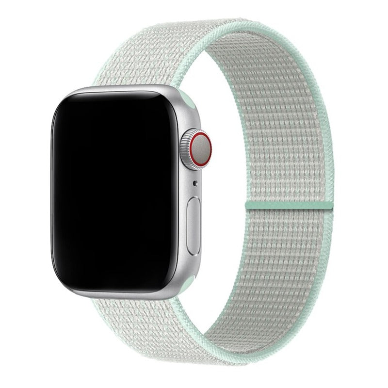 Armband für Apple Watch aus Nylon in der Farbe Teal Tint, Modell Barcelona #farbe_Teal Tint