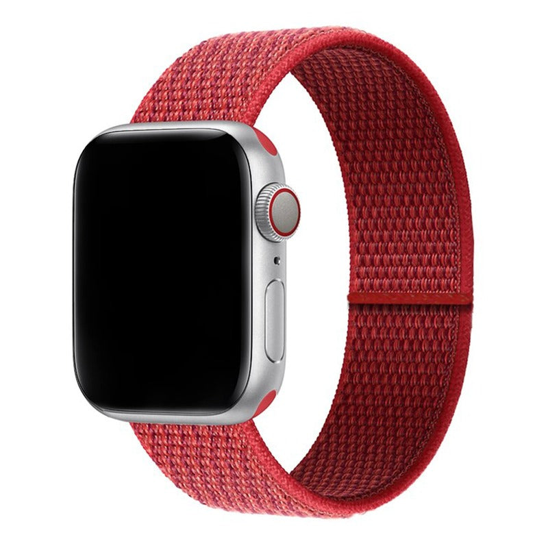 Armband für Apple Watch aus Nylon in der Farbe Red, Modell Barcelona #farbe_Red
