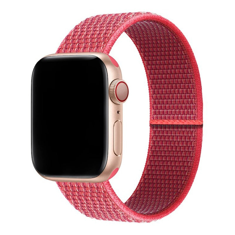 Armband für Apple Watch aus Nylon in der Farbe Hibiscus, Modell Barcelona #farbe_Hibiscus