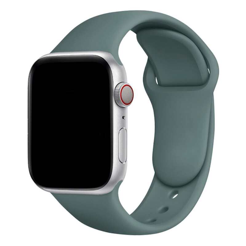 Armband für Apple Watch aus Silikon in der Farbe Blaugrün, Modell Amsterdam #farbe_Blaugrün