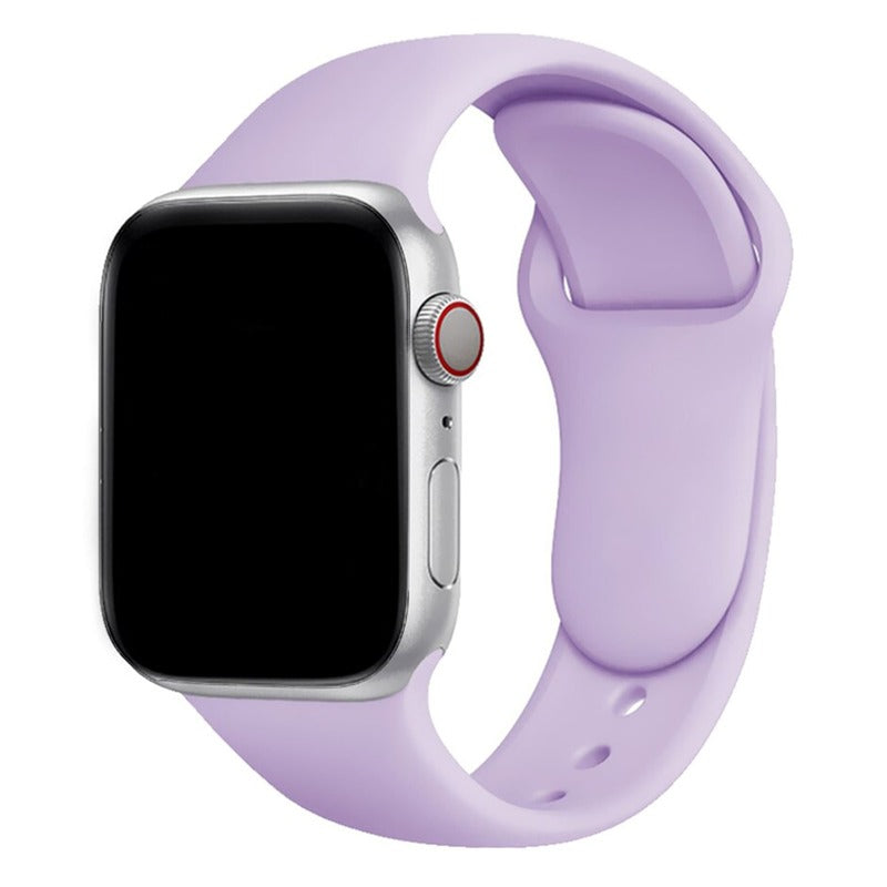 Armband für Apple Watch aus Silikon in der Farbe Helllila, Modell Amsterdam #farbe_Helllila