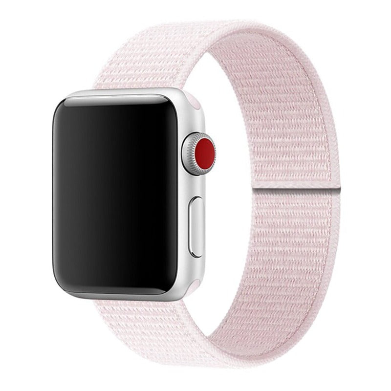 Armband für Apple Watch aus Nylon in der Farbe Pearl Pink, Modell Barcelona #farbe_Pearl Pink