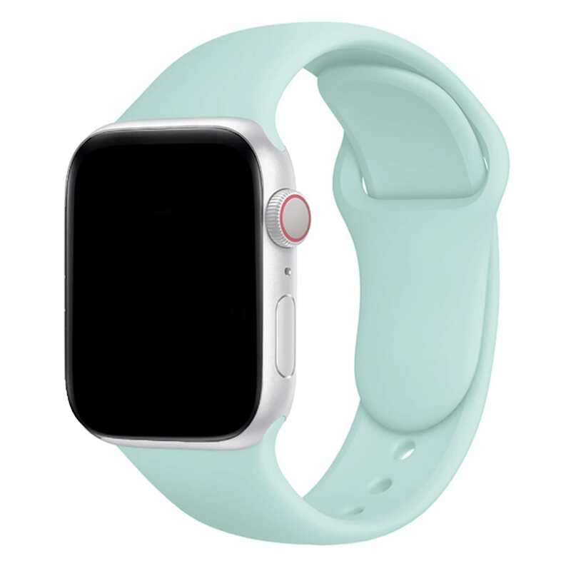 Armband für Apple Watch aus Silikon in der Farbe Mint, Modell Amsterdam #farbe_Mint