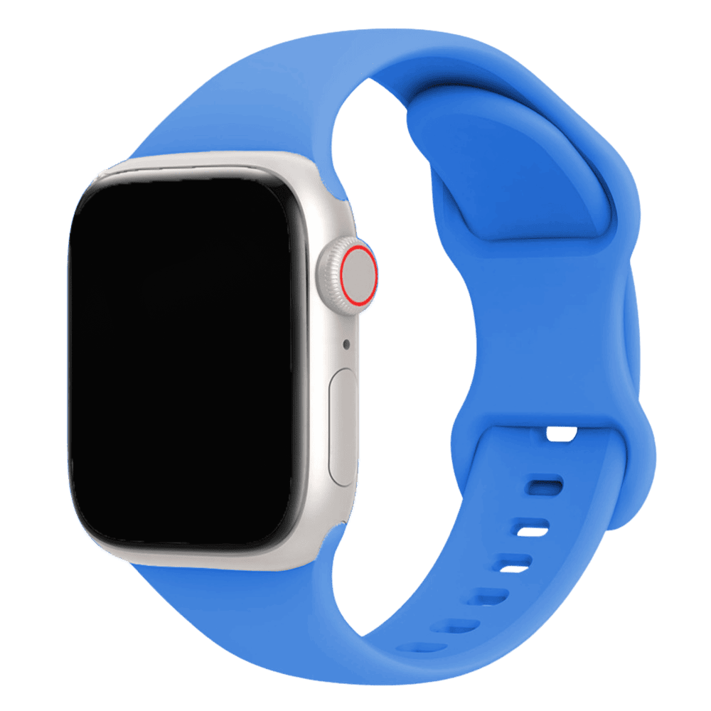 Armband für Apple Watch aus Silikon in der Farbe Blau, Modell Amsterdam #farbe_Blau