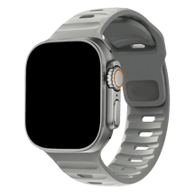 Armband für Apple Watch aus Silikon in der Farbe Grau, Modell São Paulo #farbe_Grau