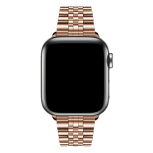 Armband für Apple Watch aus Edelstahl in der Farbe Rosegold, Modell New York #farbe_Rosegold