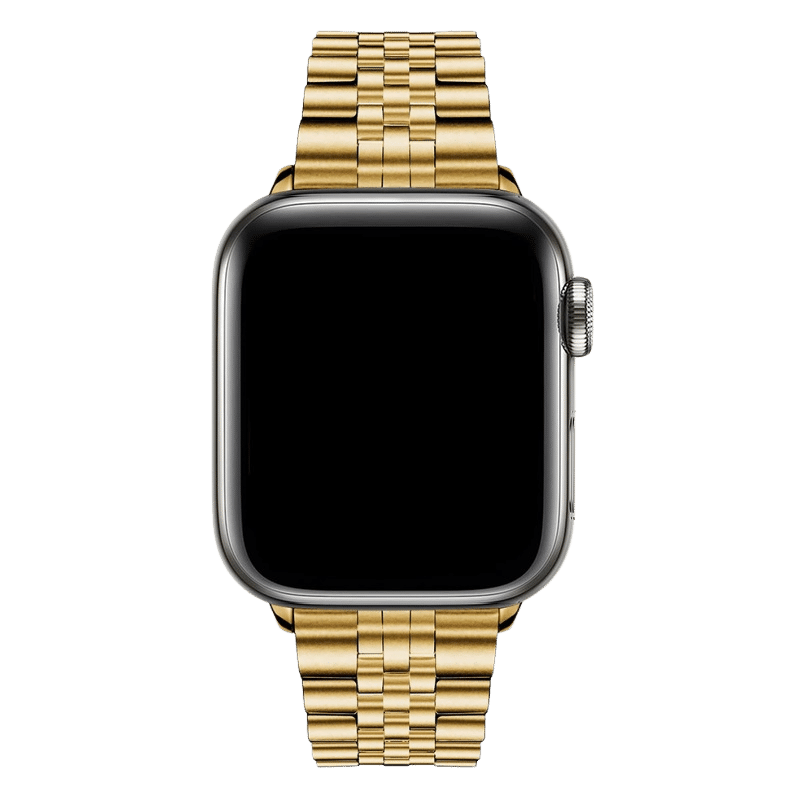 Armband für Apple Watch aus Edelstahl in der Farbe Gold, Modell New York #farbe_Gold