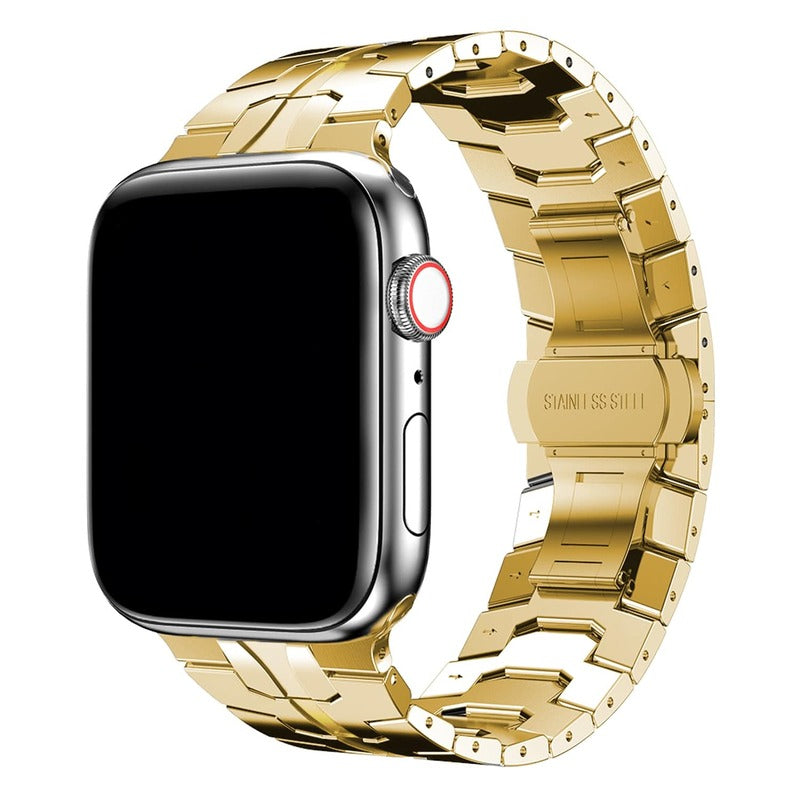 Armband für Apple Watch aus Edelstahl in der Farbe Gold, Modell Mailand #farbe_Gold