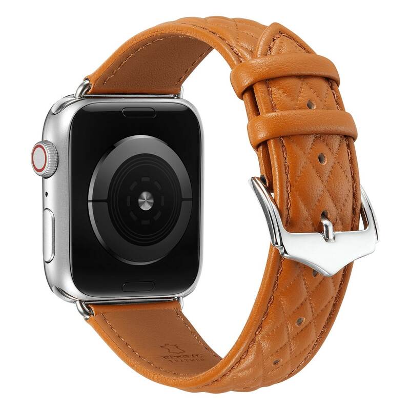 Armband für Apple Watch aus Leder in der Farbe Hellbraun, Modell Catania #farbe_Hellbraun