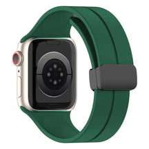 Armband für Apple Watch aus Silikon in der Farbe Mitternachtsgrün, Modell Lahore #farbe_Mitternachtsgrün