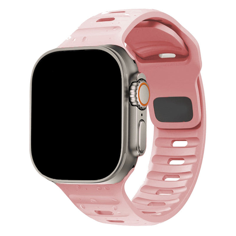 Armband für Apple Watch aus Silikon in der Farbe Rosa, Modell São Paulo #farbe_Rosa
