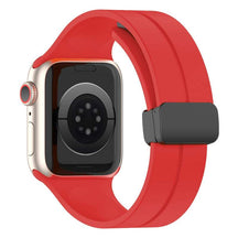 Armband für Apple Watch aus Silikon in der Farbe Rot, Modell Lahore #farbe_Rot