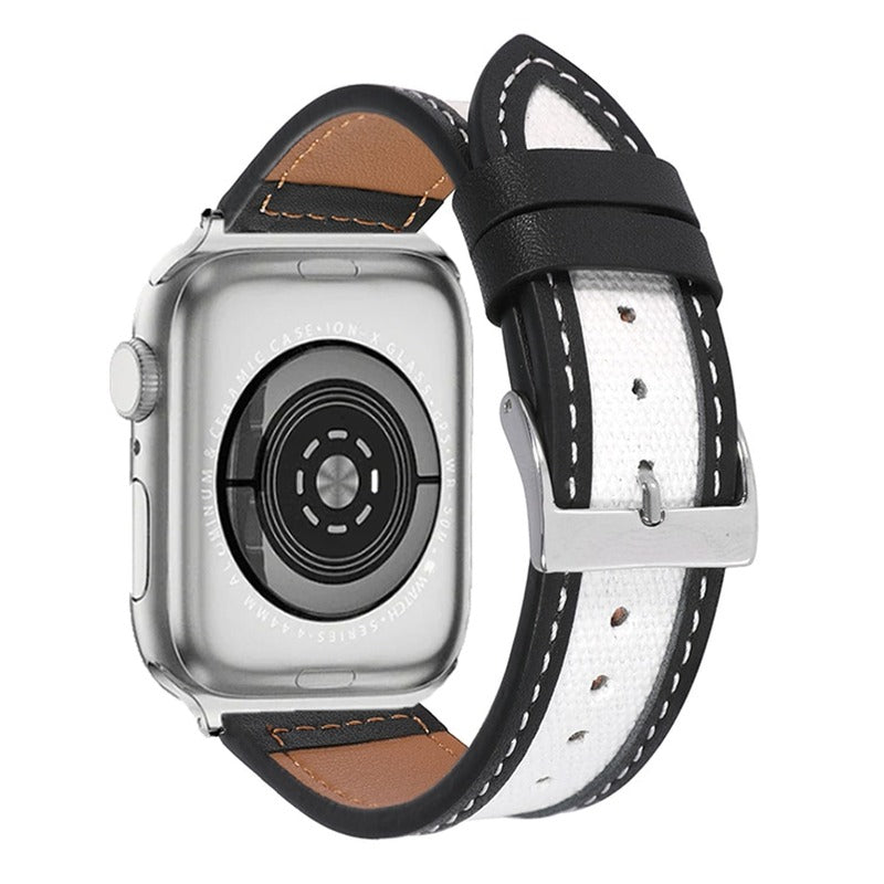 Armband für Apple Watch aus Nylon in der Farbe Schwarz, Modell Teheran #farbe_Schwarz
