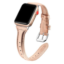 Armband für Apple Watch aus Leder in der Farbe Bronze, Modell Sydney #farbe_Bronze