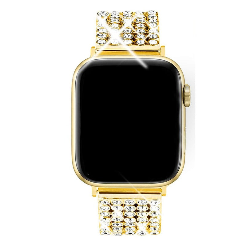 Armband für Apple Watch aus Edelstahl in der Farbe Gold, Modell Ferrara #farbe_Gold