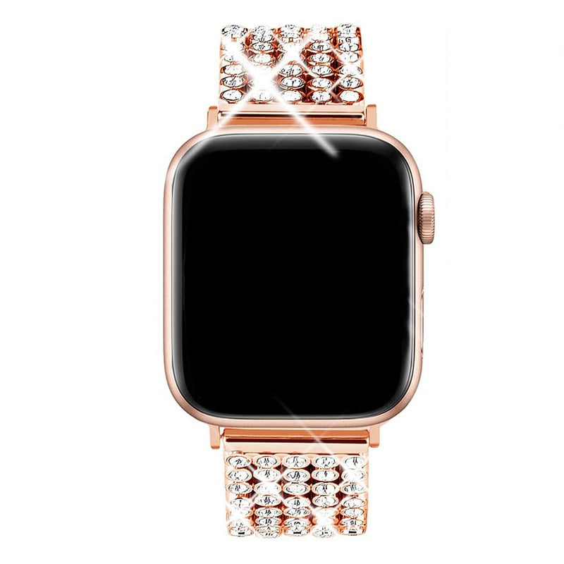 Armband für Apple Watch aus Edelstahl in der Farbe Rotgold, Modell Ferrara #farbe_Rotgold