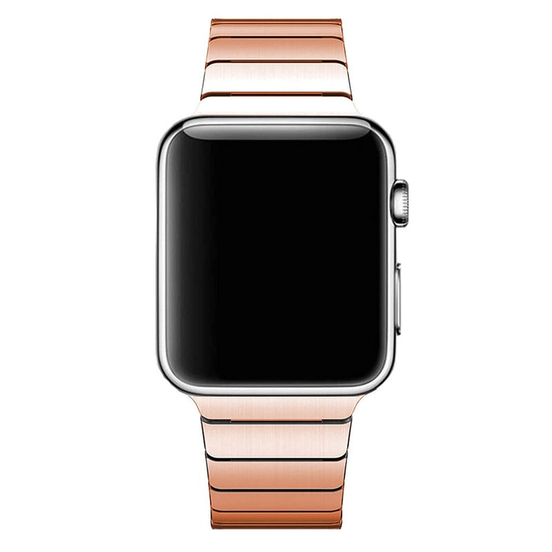 Armband für Apple Watch aus Edelstahl in der Farbe Rotgold, Modell Las Vegas #farbe_Rotgold