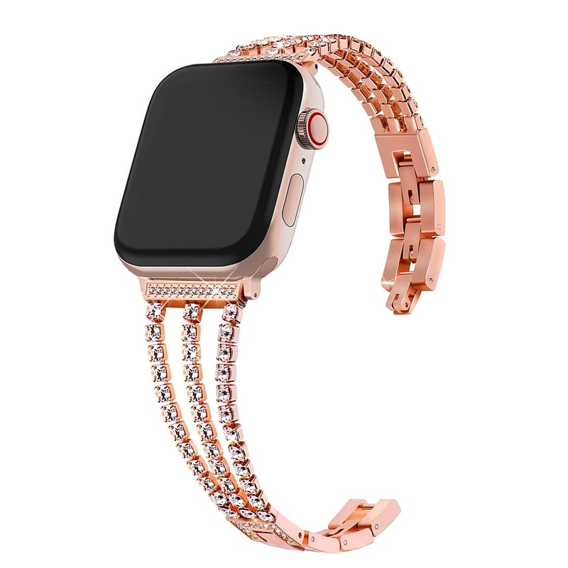 Armband für Apple Watch aus Edelstahl in der Farbe Rotgold, Modell Venedig #farbe_Rotgold