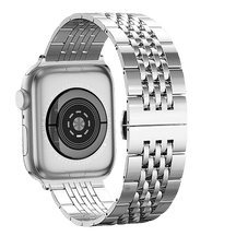 Armband für Apple Watch aus Edelstahl in der Farbe Silber Modell Chelsea #farbe_Silber