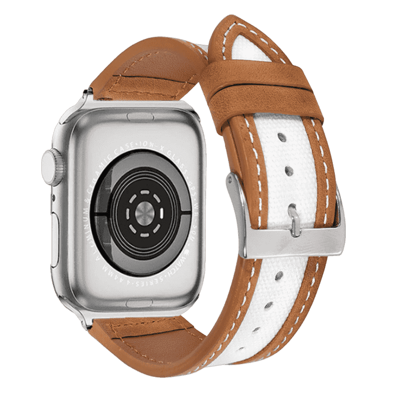 Armband für Apple Watch aus Nylon in der Farbe Creme, Modell Teheran #farbe_Hellbraun