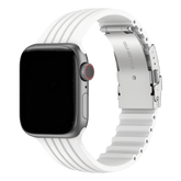 Armband für Apple Watch aus Silikon in der Farbe Weiß, Modell Bogotá #farbe_Weiß