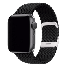 Armband für Apple Watch aus Nylon in der Farbe Schwarz, Modell Jakarta #farbe_Schwarz