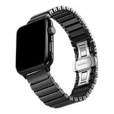 Armband für Apple Watch aus Keramik in der Farbe Schwarz, Modell Los Angeles #farbe_Schwarz