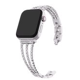 Armband für Apple Watch aus Edelstahl in der Farbe Silber, Modell Venedig #farbe_Silber