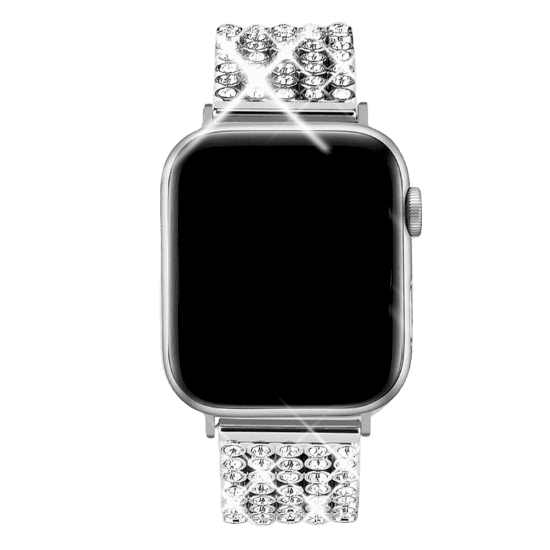 Armband für Apple Watch aus Edelstahl in der Farbe Silber, Modell Ferrara #farbe_Silber