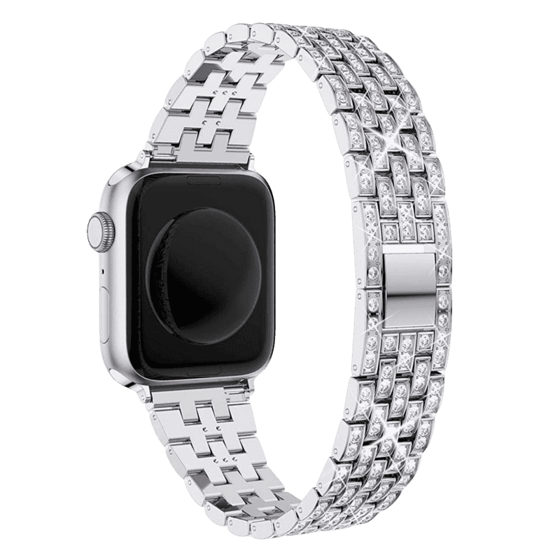 Armband für Apple Watch aus Edelstahl in der Farbe Silber, Modell Rome #farbe_Silber