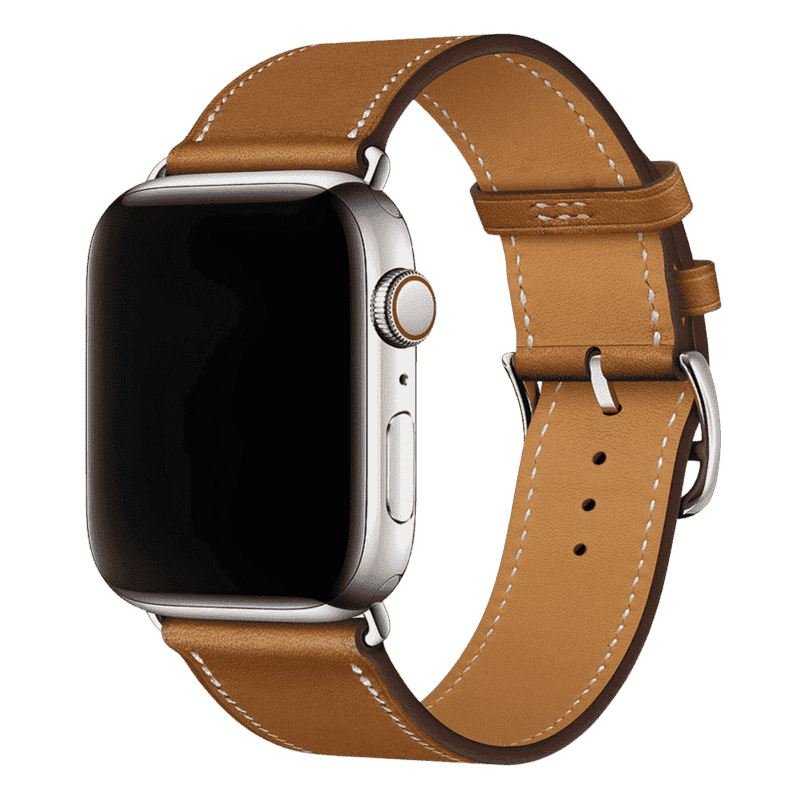 Armband für Apple Watch aus Leder in der Farbe 49 | 45 | 44 | 42 mm in Größe Braun Modell Birmingham #farbe_braun