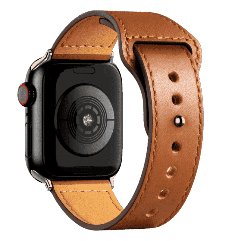 Armband für Apple Watch aus Leder in der Farbe Braun, Modell Oslo #farbe_Braun