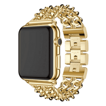 Armband für Apple Watch aus Edelstahl in der Farbe Gold, Modell Lagos #farbe_Gold