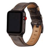 Armband für Apple Watch aus Leder in der Farbe Dunkelbraun, Modell Stockholm #farbe_Dunkelbraun