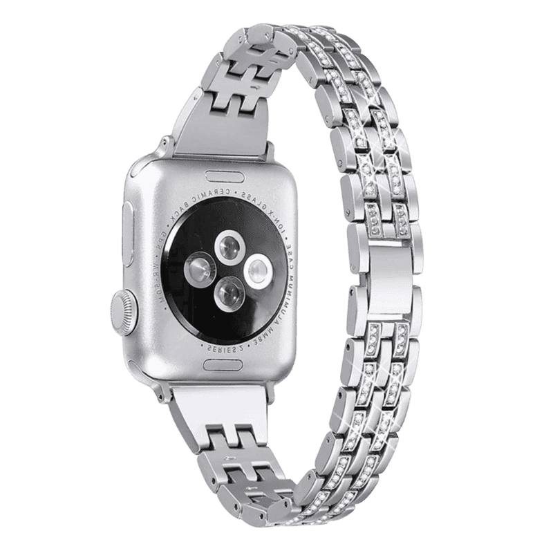 Armband für Apple Watch aus Edelstahl in der Farbe Silber, Modell Melbourne #farbe_Silber