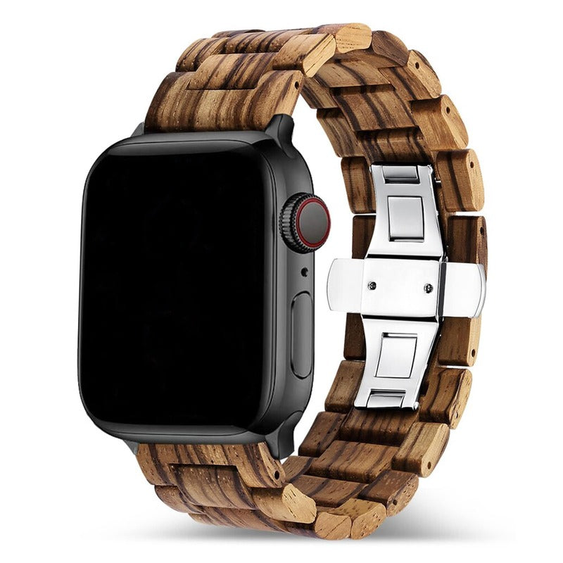 Armband für Apple Watch aus Silikon in der Farbe Schwarz, Modell Bogotá #farbe_Zebra