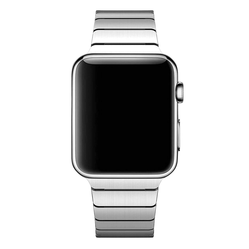 Armband für Apple Watch aus Edelstahl in der Farbe Silber, Modell Las Vegas #farbe_Silber